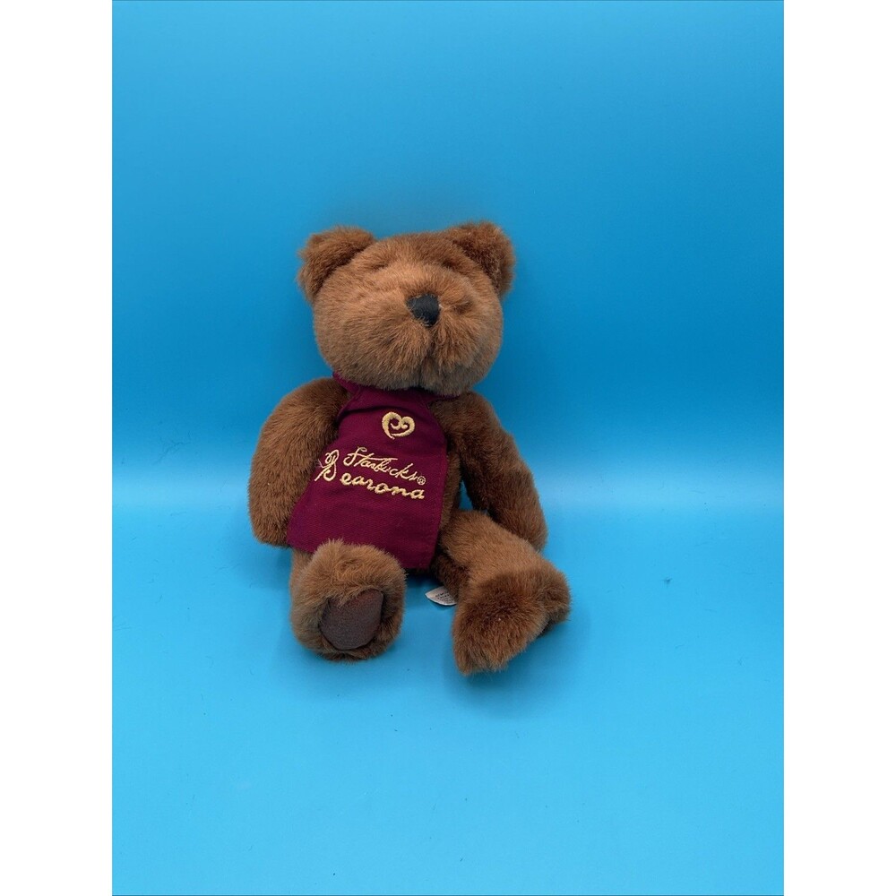STARBUCKS Coffee Plush Bear Starbucks Bearona Barista w Apron Toy Stuffed H4